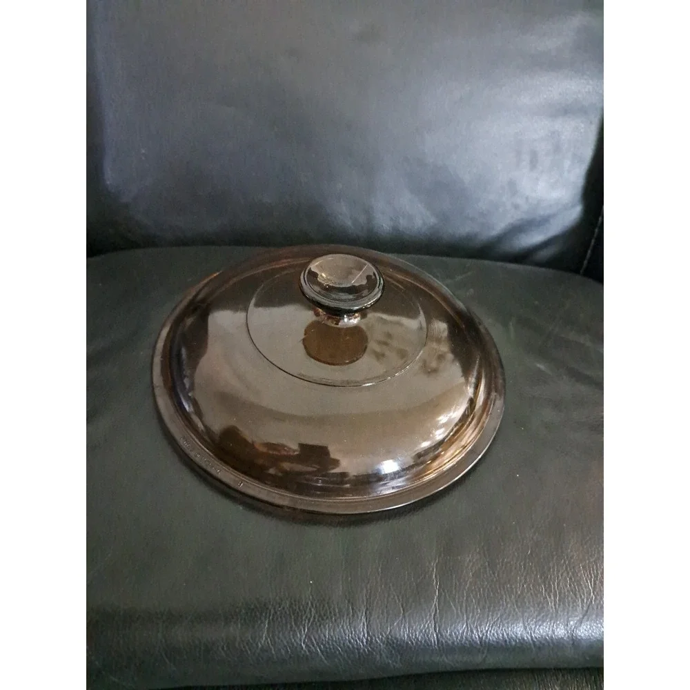 Vintage Anchor Hocking Amber Brown‎ Glass 1.5 Quart With Lid Casserole Dish